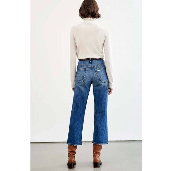 Nili Lotan XS Francis 100% Cashmere Ruffle Neck Sweater $640 Turtleneck Ivory - Picture 3 of 11